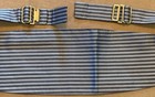 Neiman Marcus Silk Cummerbund Silver Gray Stripes Adjustable Tuxedo Wedding Prom