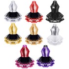 Us Kid Girls Sequins Leotard Ballet Dance Tutu Dress Ballerina Ballroom Costumes