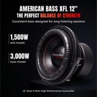 American Bass Xfl 12 Inch Car Subwoofer     4 Ohm 3000 Max Watts - High Power
