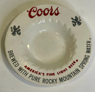 Two Vintage Coors Beer Ceramic Advertising Ashtrays 1970 s