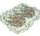 Vintage Le Fleur Springtime Pillow Sham Set Pink Green Floral Granny Core Ruffle