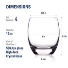Luigi Bormioli Crescendo Double Old-fashioned Glasses 15 5 Oz -set Of 4