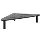 Mount-it Corner Monitor Stand  Adjustable Height Corner Desk Shelf  -  Black