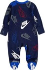 Nike Baby Boys Girls One Piece Zip Footed Coverall Navy Blue Newborn 0-3m New
