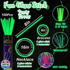 100 Pk 8  Glow Sticks Bulk Party Favors  Light Up Glow Necklaces And Bracelet