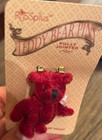 Vintage Russ Teddy Bear Pin Fully Jointed Red 2 25    Russplus 19066 Nos
