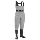 Fishingsir Grey 2-ply Nylon Pvc Waterproof Fishing Chest Waders  us Sz 12m 