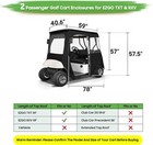Golf Cart Driving Enclosure 2 Passenger For Ezgo Txt Rxv 600d Golf Rain Cover