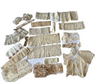 Antique Vintage Interesting French Lace Trim Edging Pieces Lot