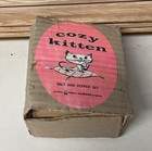 Vintage Holt Howard Cozy Kitten Cat Salt   Pepper Shaker In Original Box W tag