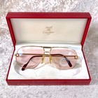Vintage Cartier Eyeglasses Eyewear Tank Gold Frame 62-12-140 With Case