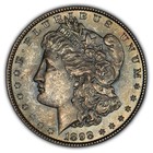 1898  1 Morgan Silver Dollar - Pq Silky Neon Green Blue Toning - Bu - D4095