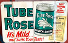 Vintage Tube Rose Snuff Chew Smoking Cigarette Tobacco Metal Sign 18 By 28  Pipe