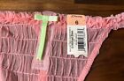 Nwt Vtg Delicates Thong Chiffon Lace Frilly String Panties Jcpenney Size 6 Pink