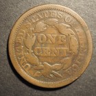 1846 Braided Hair Large Cent   free Shipping   M8548
