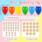 18 Set Mexican Spinning Top Trompo Classic Wood Carved Spinning Tops With Str   