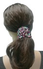 Set Of 3 Crystal  Flower Hair Holder Barrettes Metal Ponytail Hair Clips Yy900-5