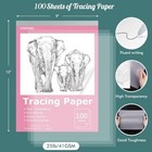 Tracing Paper 9x12 Inch  100 Sheets Transparent Vellum Paper For Tracing Pads