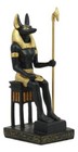 Ancient Egyptian God Anubis Sitting On Throne Statue Deity Lord Of The Afterlife