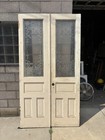   Antique Double Entrance French Doors With Etched Glass   48 X 89 25   Salvage