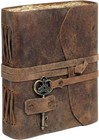 Vintage Leather Journal - Handmade Refillable Leather Bound Notebook With Dec   
