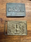 Authentic Post Civil War Buckle Confederate Louisiana State Guard Militia Ucv