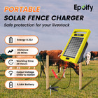 24 Hour Solar Electric Fence Charger 20 Miles Fr Livestock   Predator Protection