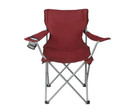 Ozark Trail Basic Quad Folding Camp Chair With Cup Holder  Red  Adult