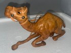Vintage Leather Wrapped Camel Statue Figure Figurine Nativity - 8  Inches