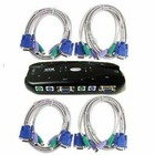 2 Or 4 Port Usb ps2 Kvm Vga Switch With 2 Or 4 Set Cable For Mouse Monitor Pc