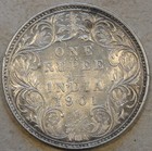 India 1901-b Rupee Au