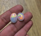 Aaa Natural Ethiopian Opal 2pcs Pair Gemstone multi Colour Fire Opal Cabochon