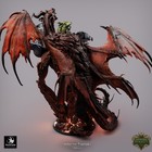 Infernal Tiamat Large D d Miniature   Five-headed Dragon Queen Figure   Resin 3d