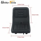 Universal Lawn Mower Tractor Seat With Drainage Hole High Back Seat Black