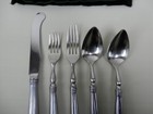 Wilton Rwp Armetale Pewter 5 Piece Flatware Pistol Grip Duck bird Handle