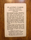 Mid 1900 s Vintage Playing Card Swap Coupon Butch Dog   Fish  Fishing Tackle Box