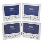Shudehill Giftware Baby Satin Silver Photo Frame Newborn Keepsake Gift