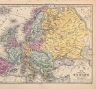 1852  Europe  Map Original - S a  Mitchell  10 5x8  Switzerland England