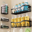 5 Pack set Shower Caddy Adhesive Shower Organizer For Bathroom Storage   Kitchen
