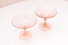 2 Vtg Venetian Hand Blown Martini Gold Flec Glasses Atq Italian Murano Salviati