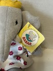 Rare Babar Elephant Queen Celeste Plush 8  Rare Floral Dress Nwt 1991