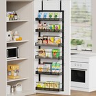 Over The Door Pantry Organizer  2 In 1 Large Door Spice Rack With Adjustable