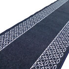 Custom Size Anti Slip Latex Backing Chain Navy Design Runner Rug Carpet 25  Wide