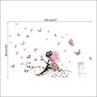 Removable Butterfly Flower Girl Wall Sticker Decal Vinyl Bedroom Art Home Decor