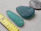 Craft Quality Genuine Beach Sea Glass Surf Tumbled Teal Green Blue Pendants V1