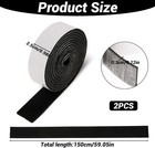 120 X 1 Inch Felt Strips With Adhesive Backing  2 Rolls Non Slip Black 