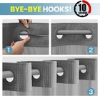 Bathroom Waterproof Waffle No Hook Shower Curtain With Snap In Liner Set