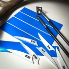 3 Arrows Archery - Arrow Wraps - Flo Blue  15 Pack  multi Size  Made In Usa