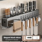 Kitchen Organizer Shelf Wall-mounted Knife Storage Rack Knife   Utensil Holder