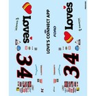 Pro-line 365420 1 12 Pre-cut painted Layne Riggs  34 Love Body Losi Nascar